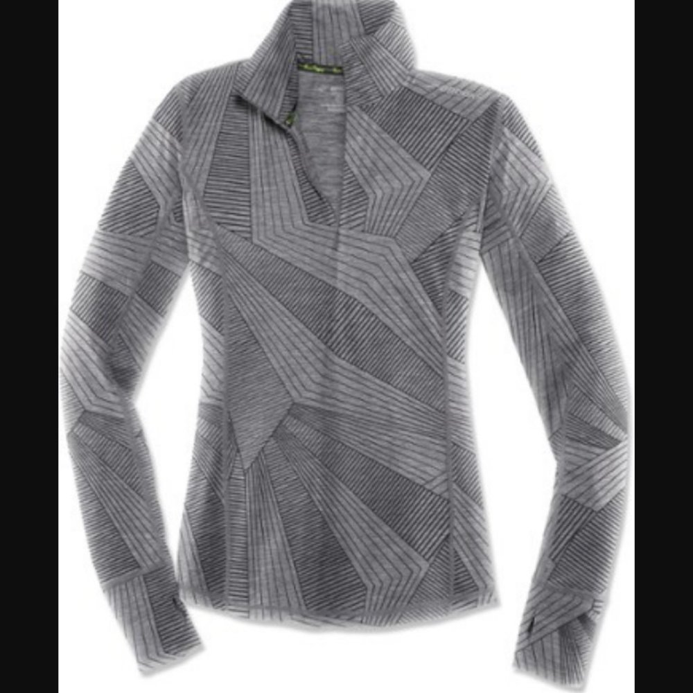 Brooks Running Dash half-zip top - sunshine heather gray pattern